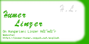 humer linzer business card